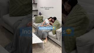 Incentive works 😝 funnyvideo comedy relatable momlife [upl. by Sorgalim]