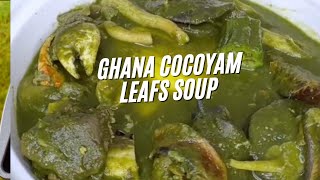 PREGNANCY POWER Delicious Ghanaian Cocoyam Leaf Soup to Boost Blood Healthfood ghana recipe [upl. by Atnauqal]