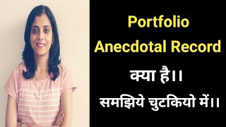 Portfolio and Anecdotal records kvs ctet uptet [upl. by Daphie]