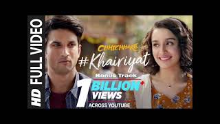 Full Song KHAIRIYAT BONUS TRACK  CHHICHHORE  Sushant Shraddha  Pritam Amitabh BArijit Singh [upl. by Niles]