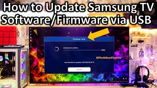 How to update Samsung TV FirmwareSoftware via USB [upl. by Lebasile]