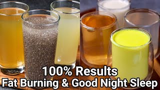 7 Drinks for Fat burn Weight loss amp Better sleep at Night  Stress Relieve Natural Homemade Drinks [upl. by Nai150]