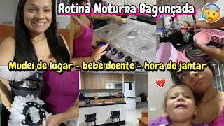 REALIDADE GRÁVIDA E COM BEBÊ DOENTE 😰 MUDEI TUDO DE LUGAR  HORA DO JANTAR  Aline vida de mãe [upl. by Novello]