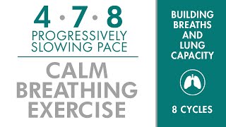 478 Calm Breathing Exercise  Progressively Slowing Pace  Increase Lung Capacity  Pranayama [upl. by Amikat]