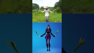 NEW Fortnite Frolic Emote vs Real Life Hatsune Miku Leek Dance [upl. by Nimsay]