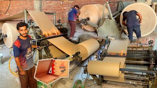 Amazing Manufacturing Process of Corrugated Washing Machine Box Using Paper Rolls  Factory Process [upl. by Inglis646]