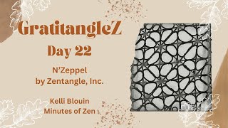 GratitangleZ 2024  Beginner Zentangle®  Day 22  NZeppel [upl. by Keon]