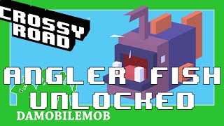 ★ CROSSY ROAD Secret Characters  ANGLER FISH Unlocked Ocean Update July 2018 [upl. by Llednyl]