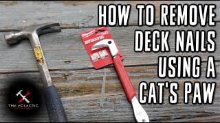 How to Remove Deck Nails Using a Cats Paw [upl. by Alyda]