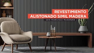 Hogar amp Diseño Interior Revestimiento alistonado símil madera para pared Novel Wall Panel [upl. by Lashoh616]