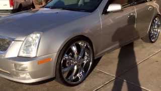 Cadillac sts 24 inch rims walk around video [upl. by Fidelity160]