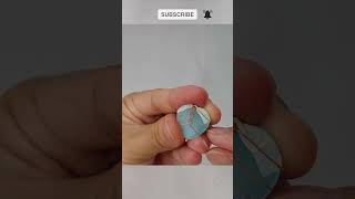 How to make beautiful pendant  wire wrap stones without holes shortsvideo trending handmade [upl. by Brahear916]