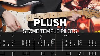 Stone Temple Pilots  Plush Guitar lesson with TAB [upl. by Eerahc]