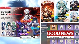 NEW UPDATE Chronicle Wish 53 to 54 Banner ROADMAP New Skins Yelan  Genshin Impact [upl. by Eilema]