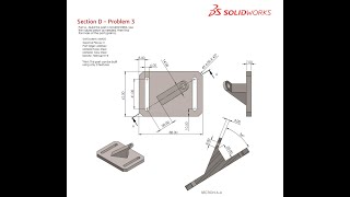 Solidworks CSWA Exam Practice  PART MODELLING  Section D  3 [upl. by Cordey]