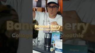 🍌 Banana Berry Collagen Yogurt Smoothie smoothierecipes collagen collagendrink [upl. by Deanna]