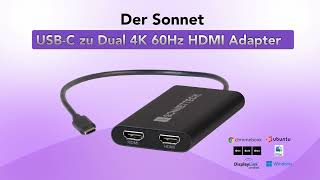 Sonnet USBCzuDual4K60HzHDMIAdapter [upl. by Ahsekam]