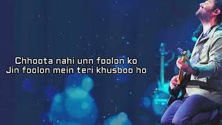 chhod diya wo raasta arjit Singh lyrics song lyrics video without voice YouTube video [upl. by Babcock]