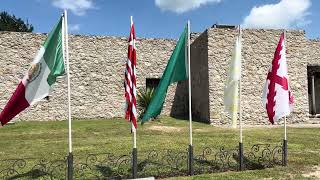 Nine Flags over Goliad  Presidio La Bahía Goliad Texas [upl. by Bari133]