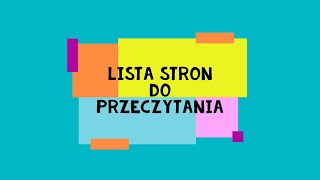 Poradnik Komputerowy Seniora  Nr 89  Lista stron do przeczytania [upl. by Craven]