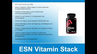 ESN Vitamin Stack Review  Wirkung  Erfahrungsbericht [upl. by Niltiac]