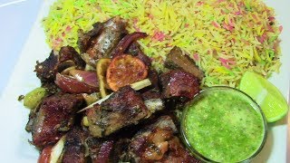 Somali Bariis iyo Hilib Ari oo Macaan Badan Rice with Goat meat  Ep 82 [upl. by Lilithe]