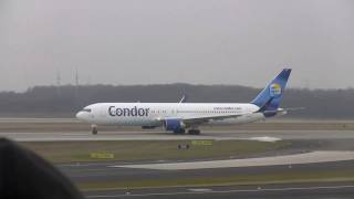 Condor Boeing 767300ER Winglets am Flughafen Düsseldorf [upl. by Oironoh]