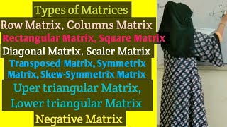 Matrices Types of Matrices Matrices of Class 11  Matrix types  All types of Matrices [upl. by Animahs]