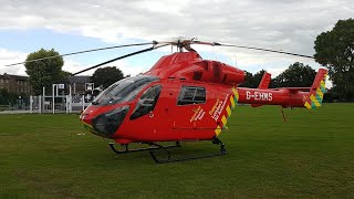 London Air Ambulance Taking Off Ponders End Park [upl. by Kurtzig685]