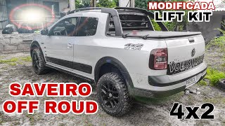 SAVEIRO CROSS ALTA COM LIFT KIT E PNEUS OFF ROUD [upl. by Nylaras]