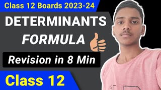 Determinants Class 12  Revision in 8 Min  Boards 202324  Lost Study [upl. by Ardnosak]