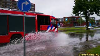 Prio 1 Brandweer Boekelo en Politie Wateroverlast 21072024 Enschede [upl. by Kragh639]