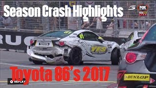 Season Crash Highlights Toyota 86s 2017 [upl. by Waylon720]