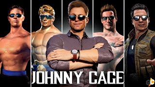 Mortal Kombat JOHNNY CAGE Evolution 19922023  2K 60FPS [upl. by Bible]