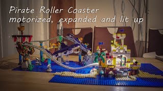 Lego 31084  Pirate Roller Coaster  motorized lit up and expanded [upl. by Zeiger]