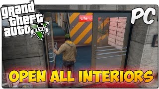 OPEN ALL INTERIORS MOD GTA 5 PC  Entra en los edificios cerrados de GTA V  MOD SHOWCASE [upl. by Clover]