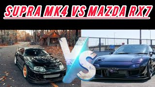 Supra Mk4 vs Mazda Rx 7 japanesecar automobile supralovers rx7 [upl. by Eilrak677]