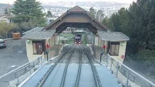 Standseilbahn 250002 Biel  Evilard Leubringen Talfahrt  Funiculaire [upl. by Osugi]