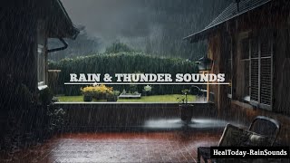 Rain Sounds For Sleeping  99 Instantly Fall Asleep With Rain And Thunder Sound At Night [upl. by Erual]