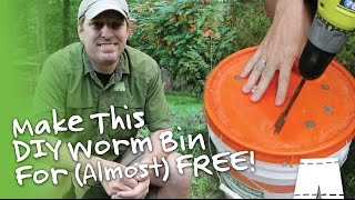 How To Make A DIY 2Bucket Worm Composter For FREE [upl. by Lareine]