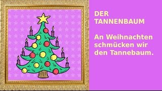 Weihnachten 24 Sätze auf Deutsch  German for children  beginners christmas [upl. by Anerda]