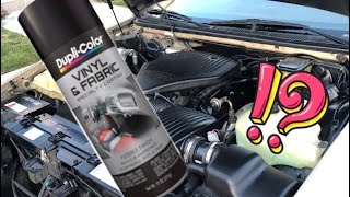 How to restore your hood liner for cheap Plus an engine bay detail [upl. by Rocher]