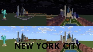 Minecraft New York NY Manhattan Tour [upl. by Dowski470]