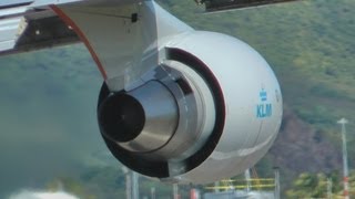 Classic KLM Boeing747 take off St Maarten [upl. by Gathard]