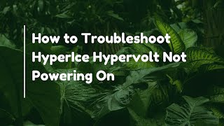 How to Troubleshoot HyperIce Hypervolt Not Powering On [upl. by Lyle475]