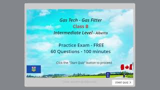 Class B Gas Fitter  Alberta  Test 60 Q  Intermediate Level  CANCSA  B1491 CANCSA B1492 [upl. by Kirstin495]