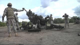 Howitzers Fired By Glory Battalion At Fort Polk  Field Artillery Regiment  M119 And M777 Howitzers [upl. by Lehcear191]