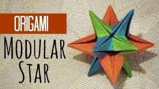 Modular star origami instructions [upl. by Vladamar]