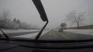 Driving around Waterloo Kitchener Winter 2017 [upl. by Htidirem]