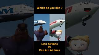 Lion Airlines vs Pan Am Airlines Which do you like shorts cutedoodles [upl. by Park609]